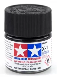 Tamiya 81501 - Farba akrylowa - X-1 Black gloss / 10ml