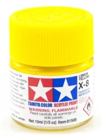 Tamiya 81508 - Farba akrylowa - X-8 Lemon Yellow gloss/ 10ml