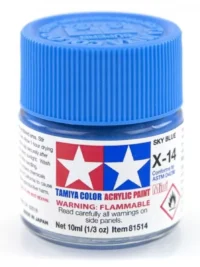 Tamiya 81514 - Farba akrylowa - X-14 Sky Blue gloss / 10ml
