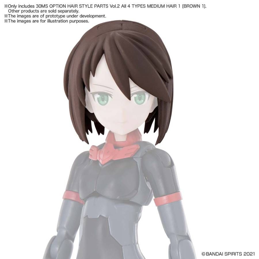 30MS Option Hair Style Parts Vol.2 - Medium Hair 1 (Brown 1)