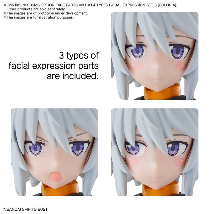 30MS Option Face Parts Vol.1 - Expression Set 3 [Color A] - obrazek 2